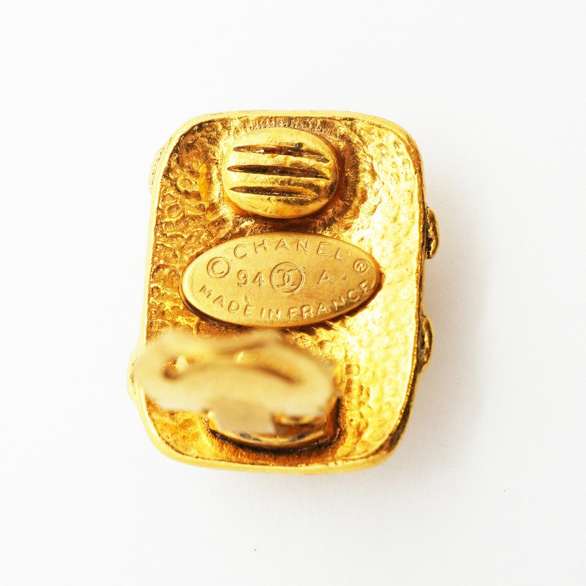 【6jgb0369-k】シャネル イヤリング ヴィンテージ ココマーク GPメッキ ゴールド【中古】レディース