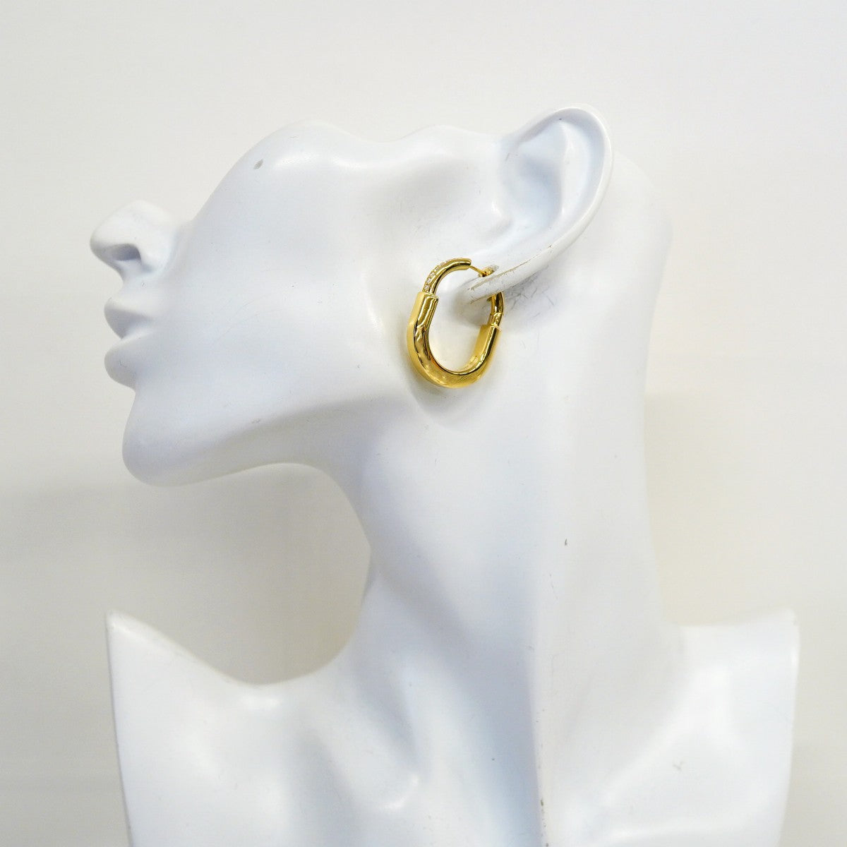 【6jgb0372】ティファニー ピアス ロック ミディアム K18YG イエローゴールド ダイヤモンド 0.095ct【中古】レディース