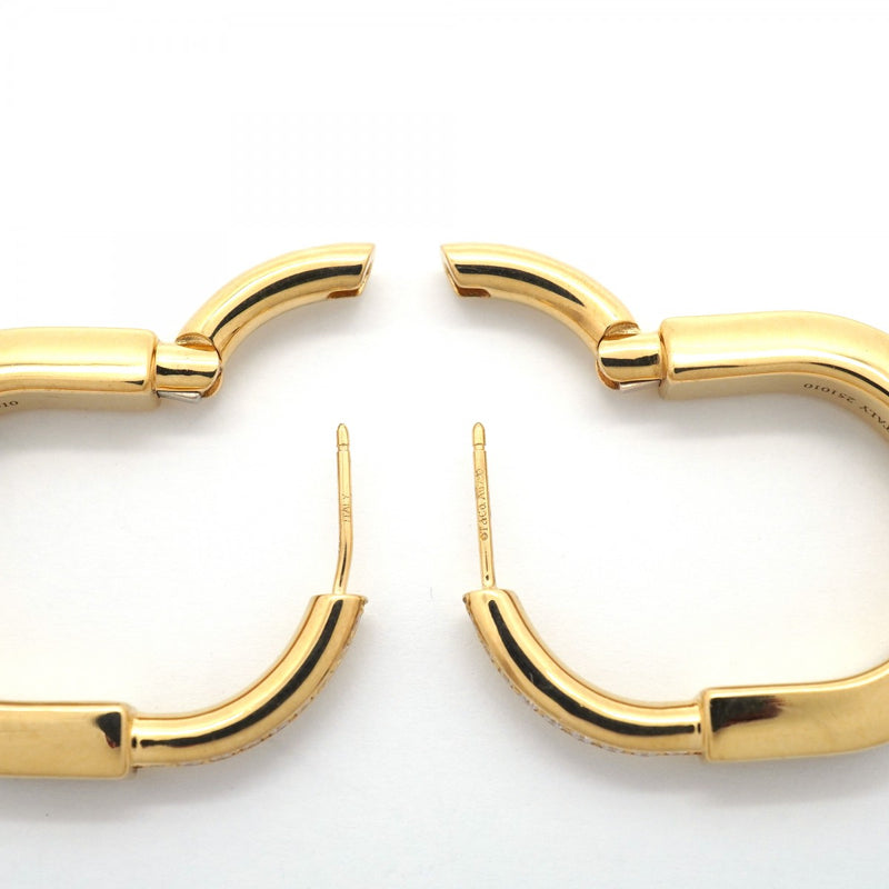 【6jgb0372】ティファニー ピアス ロック ミディアム K18YG イエローゴールド ダイヤモンド 0.095ct【中古】レディース