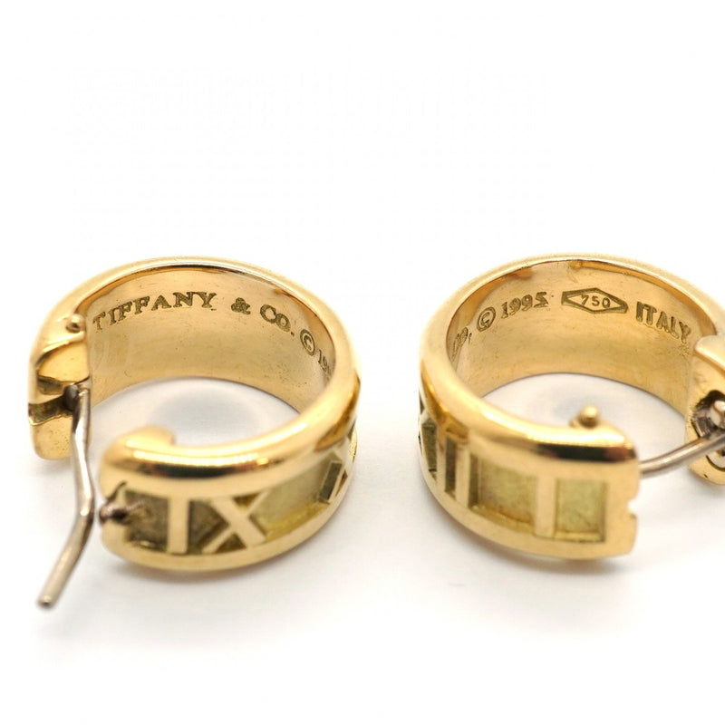 【6jgb0374】ティファニー ピアス アトラス フープ K18YG イエローゴールド【中古】レディース