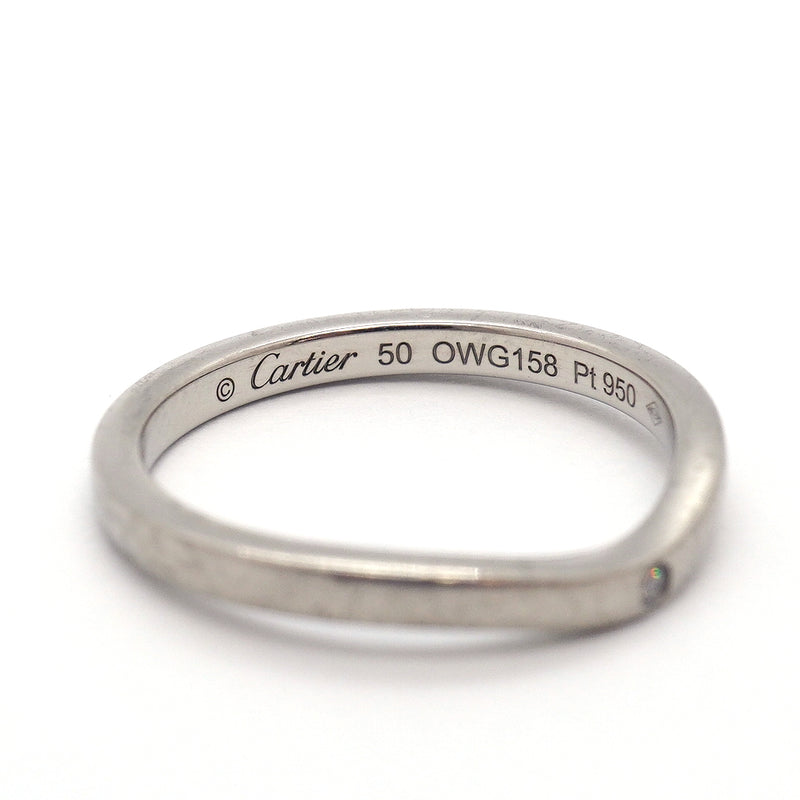【6jgb0376】カルティエ リング バレリーナ 3PD Pt950 プラチナ ダイヤモンド ＃50【中古】レディース