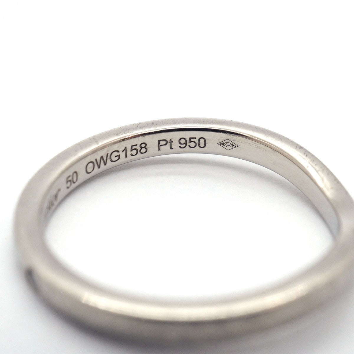 【6jgb0376】カルティエ リング バレリーナ 3PD Pt950 プラチナ ダイヤモンド ＃50【中古】レディース