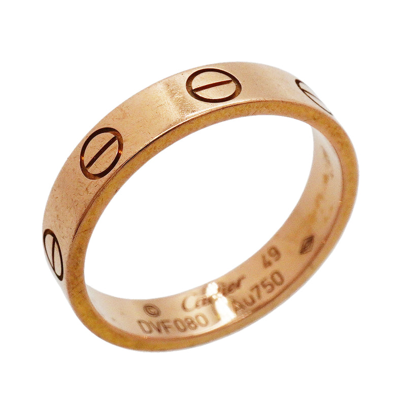 【6jgb0377】カルティエ リング ミニラブ K18PG ピンクゴールド ＃49【中古】レディース