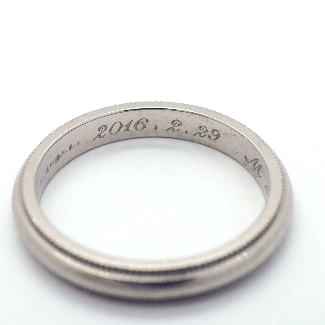 【6jgb0378】ティファニー リング ミルグレイン Pt950 プラチナ 12.5号【中古】レディース