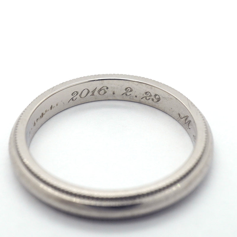 【6jgb0378】ティファニー リング ミルグレイン Pt950 プラチナ 12.5号【中古】レディース