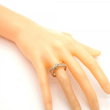【6jgb0379】ティファニー リング ノット/ダブルロウ K18YG イエローゴールド ダイヤモンド 0.62ct 12.5号【中古】レディース