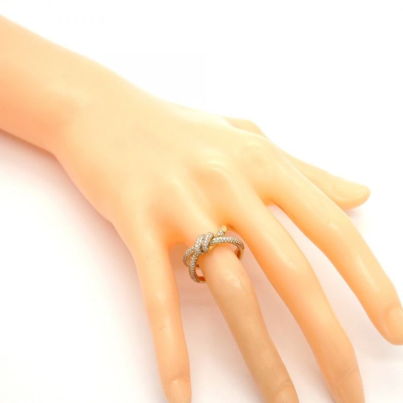 【6jgb0379】ティファニー リング ノット/ダブルロウ K18YG イエローゴールド ダイヤモンド 0.62ct 12.5号【中古】レディース