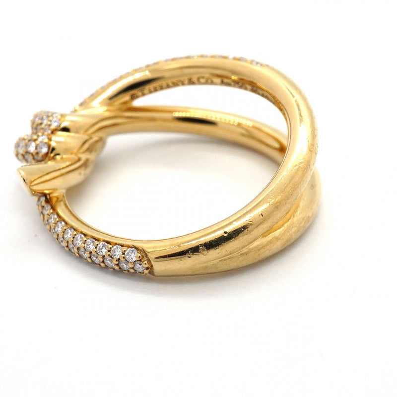 【6jgb0379】ティファニー リング ノット/ダブルロウ K18YG イエローゴールド ダイヤモンド 0.62ct 12.5号【中古】レディース
