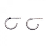 【6jgb0381】ティファニー ピアス メトロ/フープ K18WG ホワイトゴールド ダイヤモンド【中古】レディース