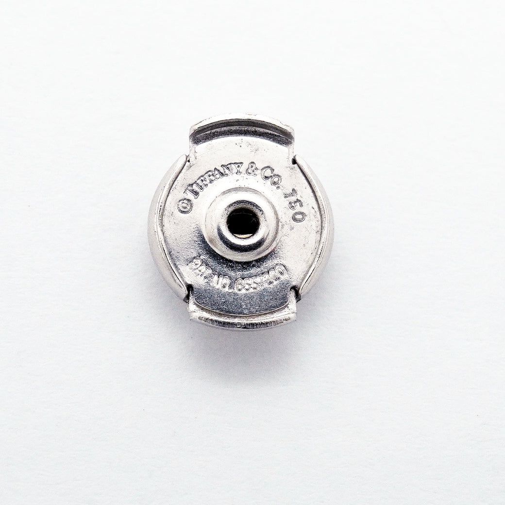 【6jgb0381】ティファニー ピアス メトロ/フープ K18WG ホワイトゴールド ダイヤモンド【中古】レディース