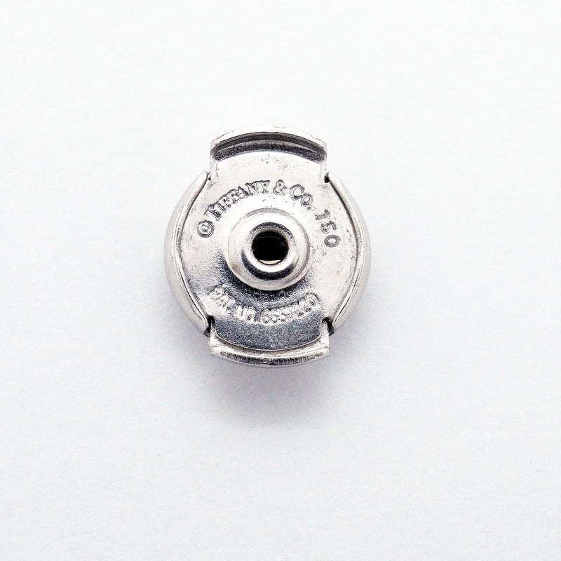 【6jgb0381】ティファニー ピアス メトロ/フープ K18WG ホワイトゴールド ダイヤモンド【中古】レディース