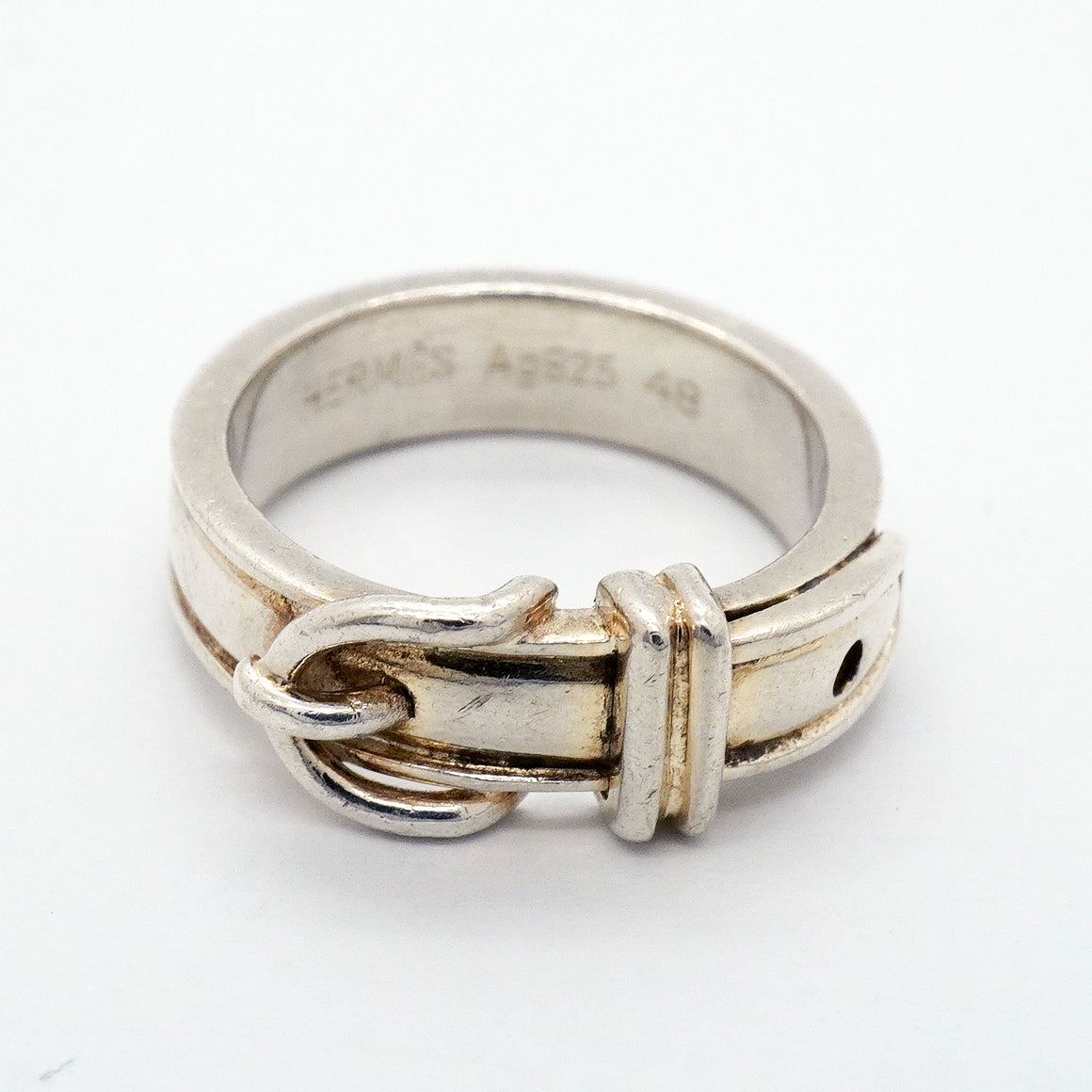 【6jgb0383】エルメス リング サンチュール シルバー925 ＃48【中古】レディース