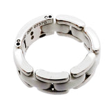 【6jgb0384】シャネル リング ウルトラコレクション K18WG ホワイトゴールド セラミック ホワイト ＃55【中古】レディース
