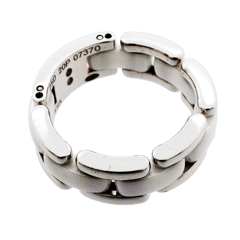 【6jgb0384】シャネル リング ウルトラコレクション K18WG ホワイトゴールド セラミック ホワイト ＃55【中古】レディース