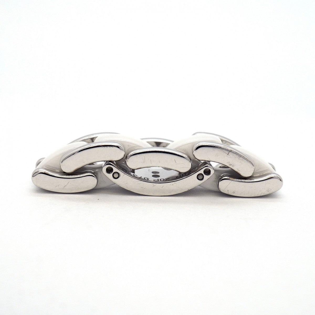 【6jgb0384】シャネル リング ウルトラコレクション K18WG ホワイトゴールド セラミック ホワイト ＃55【中古】レディース