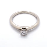 【6jgb0389】ティファニー リング ソリティア 1PD Pt950 プラチナ ダイヤモンド 9号【中古】レディース