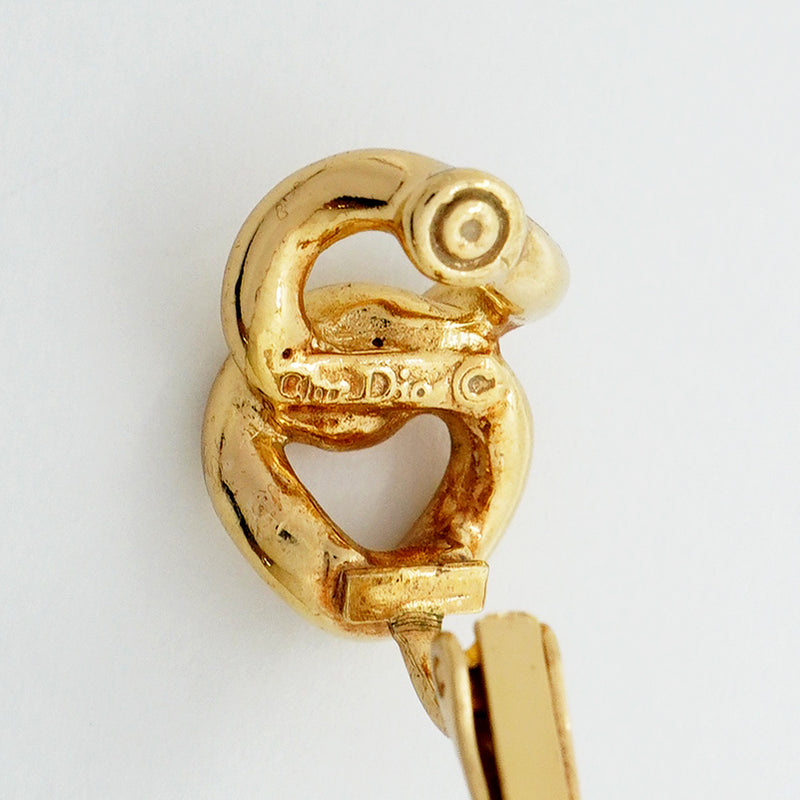 【6jgb0394-k】クリスチャンディオール イヤリング GPメッキ ゴールド【中古】レディース