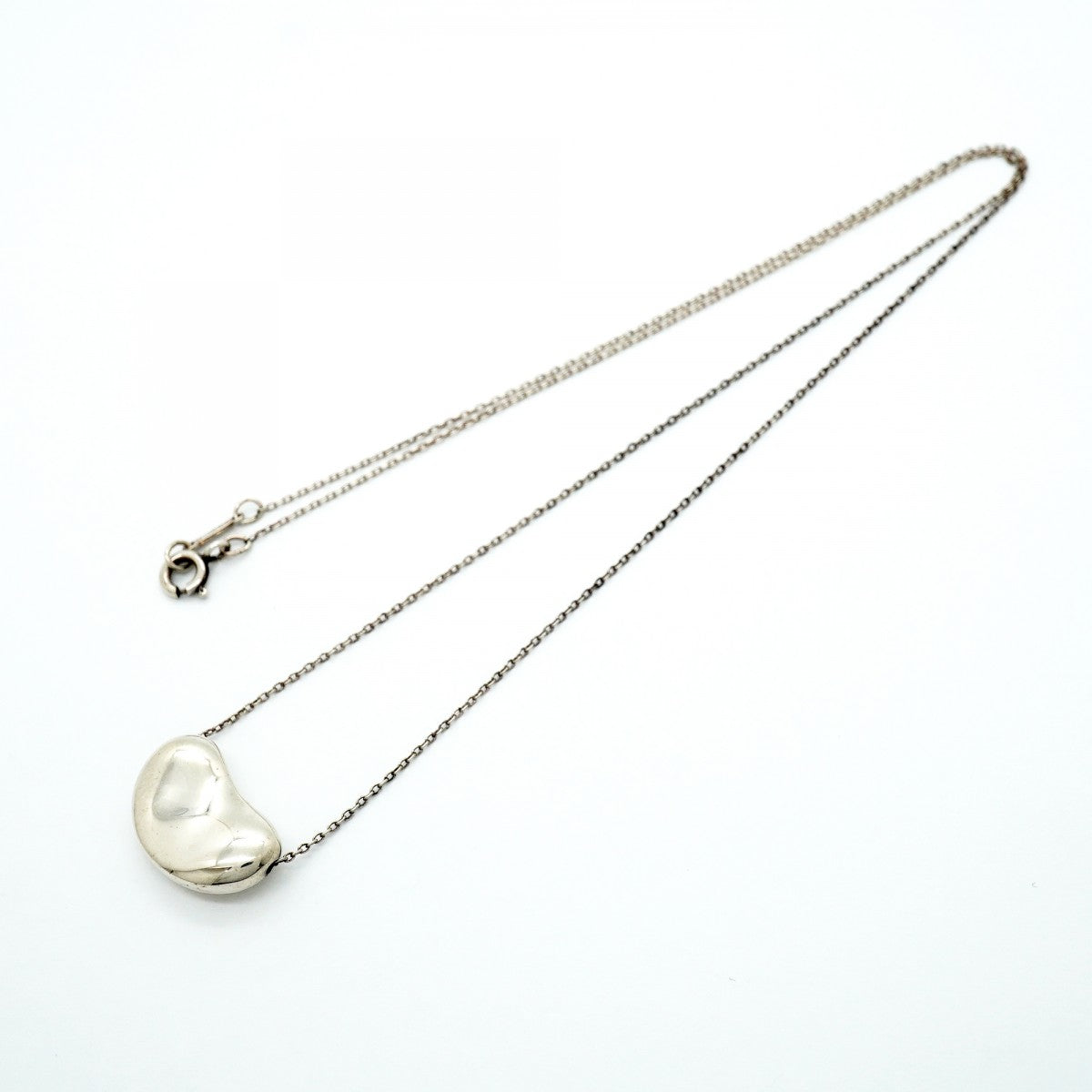【6jgb0397-k】ティファニー ネックレス ビーン シルバー925【中古】レディース