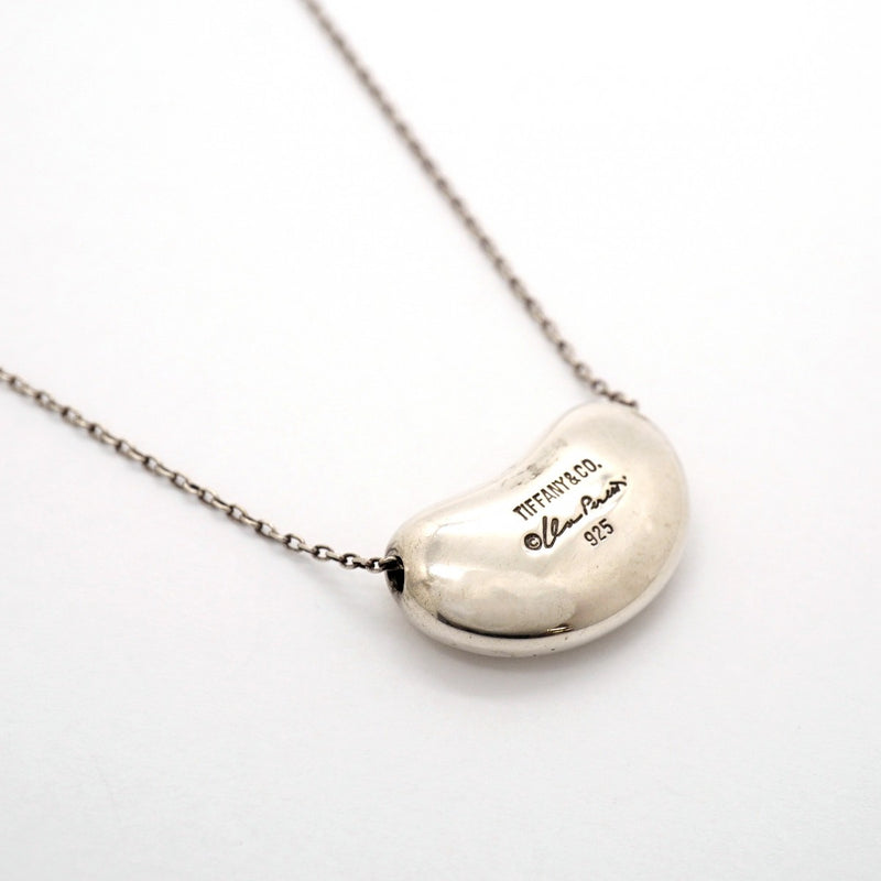 【6jgb0397-k】ティファニー ネックレス ビーン シルバー925【中古】レディース