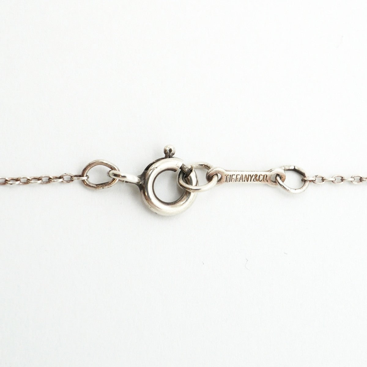 【6jgb0397-k】ティファニー ネックレス ビーン シルバー925【中古】レディース