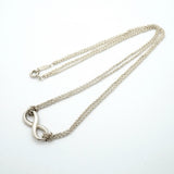 【6jgb0398-k】ティファニー ネックレス インフィニティ ダブルチェーン シルバー925【中古】レディース