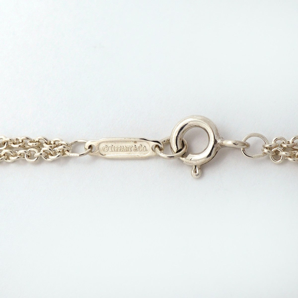 【6jgb0398-k】ティファニー ネックレス インフィニティ ダブルチェーン シルバー925【中古】レディース