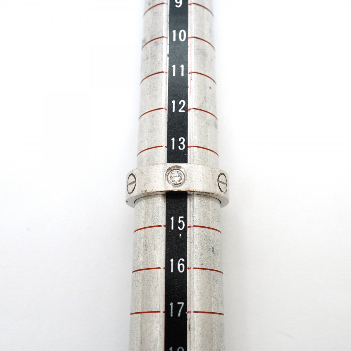 【6jgb0401】カルティエ リング ラブ 3PD K18WG ホワイトゴールド ダイヤモンド ＃54【中古】レディース