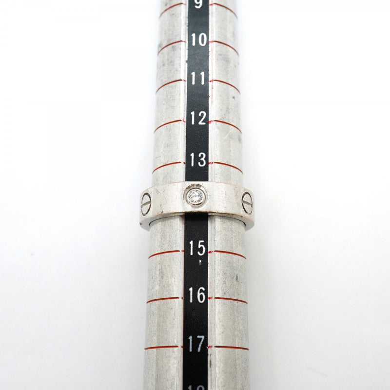 【6jgb0401】カルティエ リング ラブ 3PD K18WG ホワイトゴールド ダイヤモンド ＃54【中古】レディース