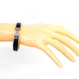 【6jgb0402】エルメス バングル クリッククラックPM メタル シルバー ブラック【中古】メンズ