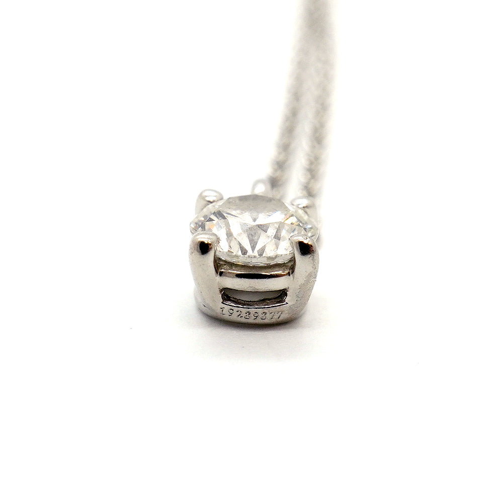 【6jgb0405】ティファニー ネックレス ソリティア 1PD Pt950 プラチナ ダイヤモンド【中古】レディース