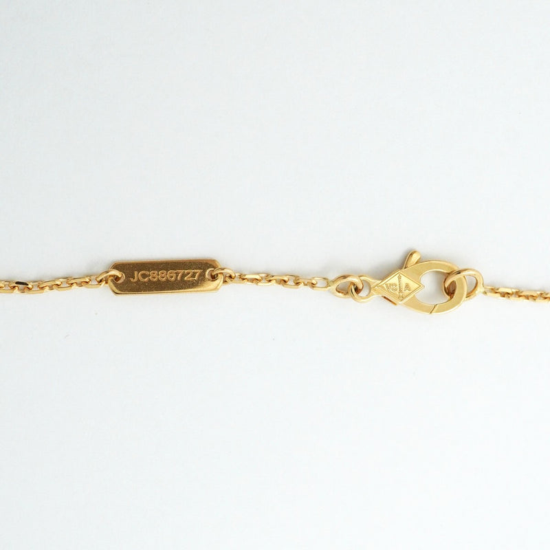 【6jgb0410】ヴァンクリーフ＆アーペル ネックレス ヴィンテージ アルハンブラ K18YG イエローゴールド マラカイト グリーン【中古】レディース