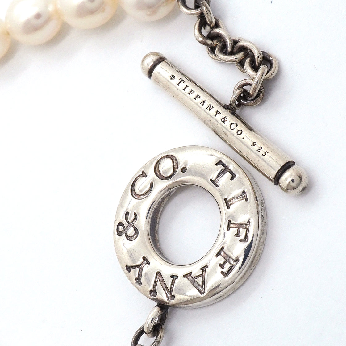 【6jgb0420】ティファニー ブレスレット シルバー925 パール【中古】レディース