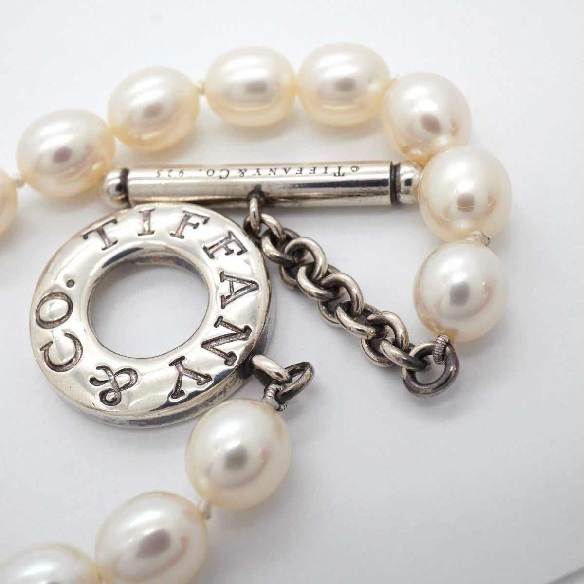 【6jgb0420】ティファニー ブレスレット シルバー925 パール【中古】レディース