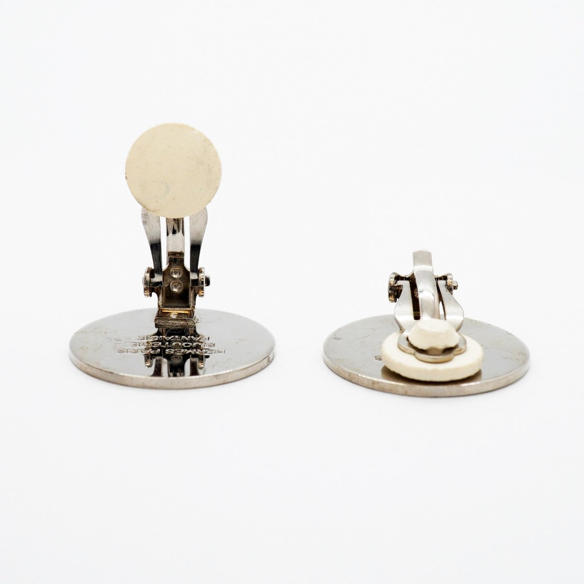 【6jgb0434-k】エルメス イヤリング セリエ メタル シルバー【中古】レディース