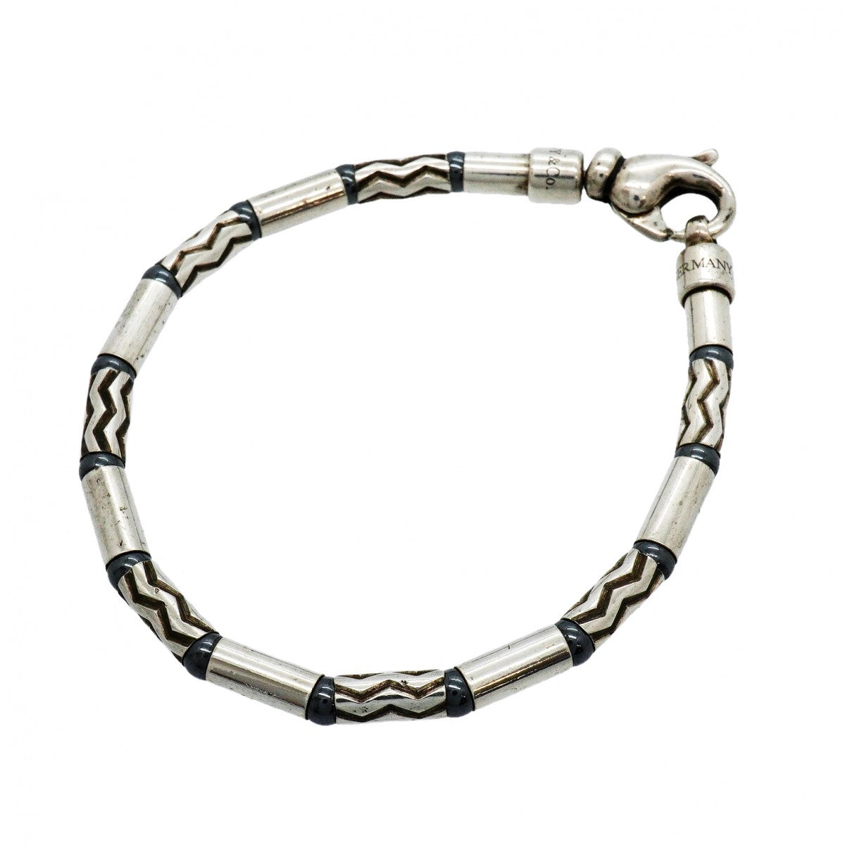 【6jgb0439-k】ティファニー ブレスレット アズテック/ジグザグ シルバー925 ヘマタイト グレー【中古】メンズ レディース ユニセックス