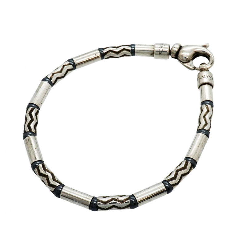 【6jgb0439-k】ティファニー ブレスレット アズテック/ジグザグ シルバー925 ヘマタイト グレー【中古】メンズ レディース ユニセックス