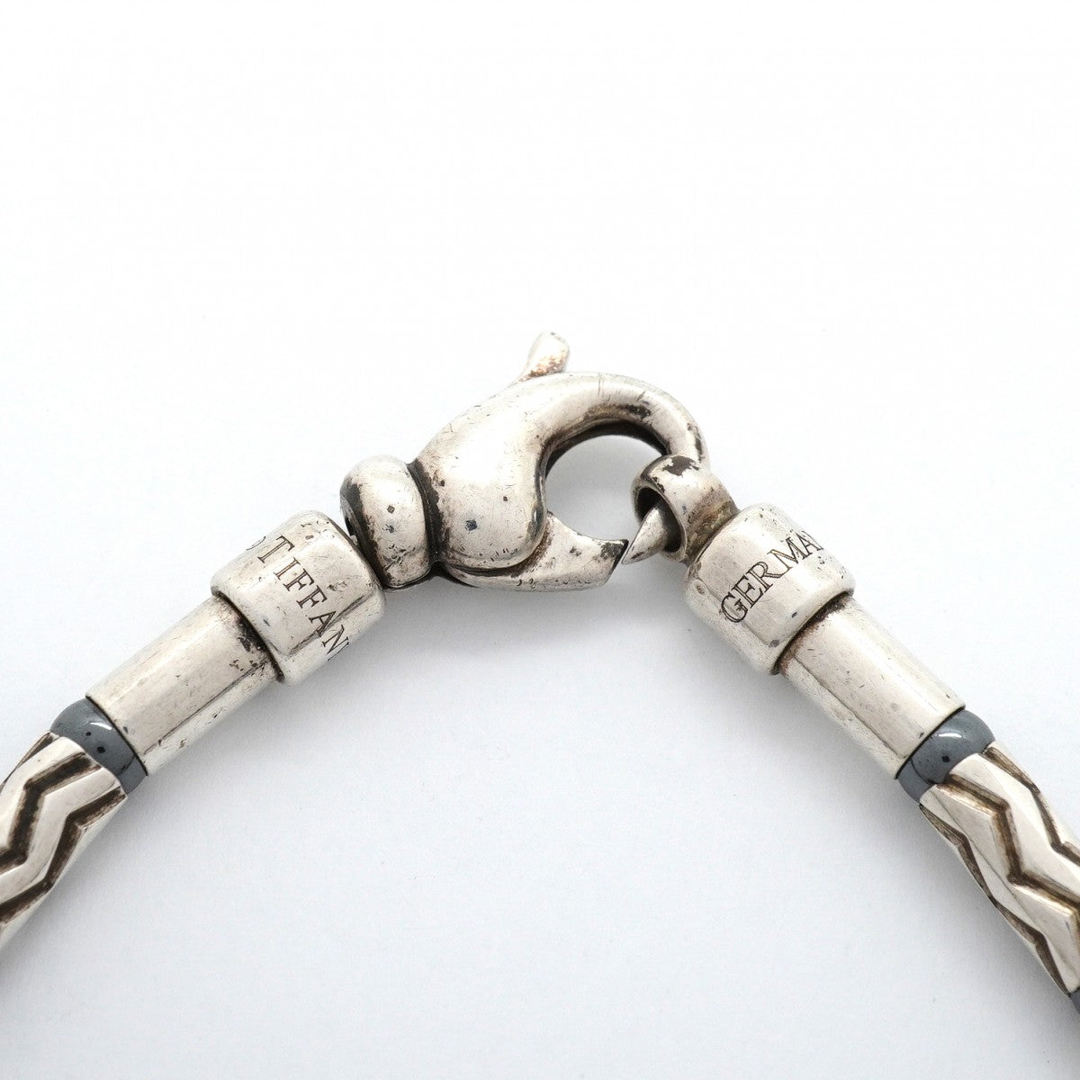 【6jgb0439-k】ティファニー ブレスレット アズテック/ジグザグ シルバー925 ヘマタイト グレー【中古】メンズ レディース ユニセックス
