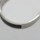 【6jgb0441-k】エルメス バングル クリッククラックPM メタル シルバー ブラック【中古】メンズ レディース ユニセックス