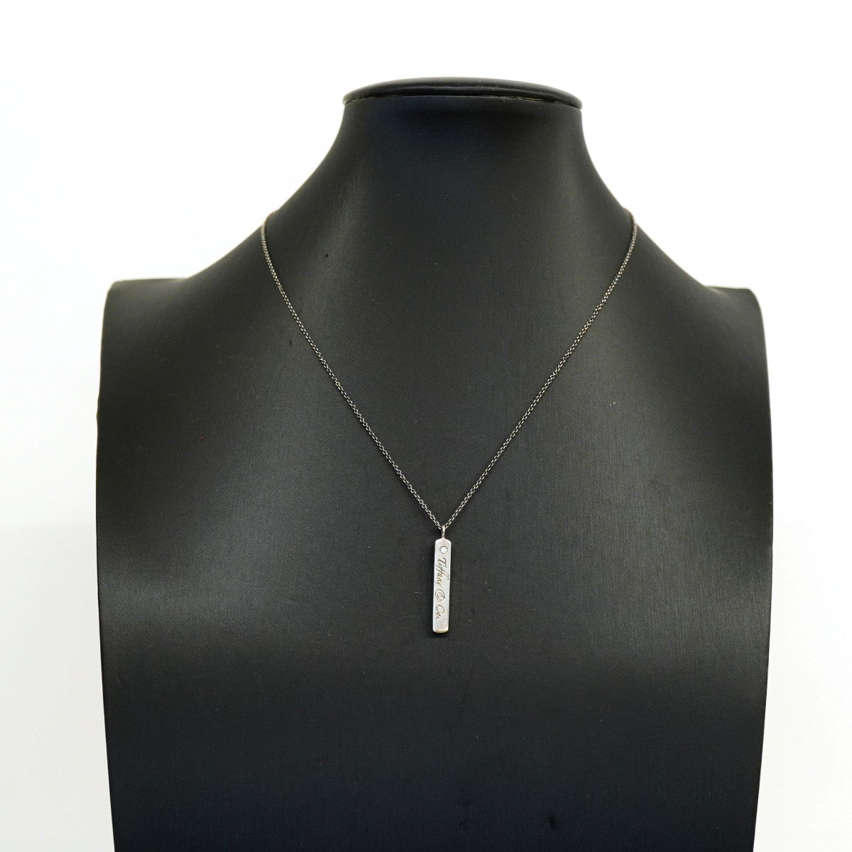 【6jgb0447-k】ティファニー ネックレス ノーツ/バー 1PD シルバー925 ダイヤモンド【中古】レディース
