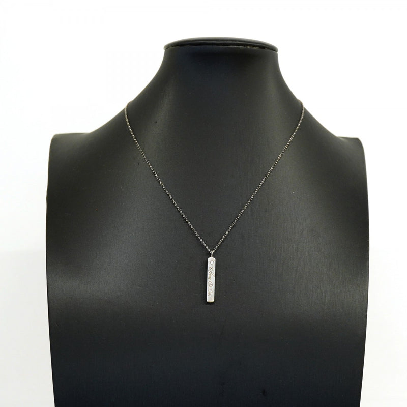 【6jgb0447-k】ティファニー ネックレス ノーツ/バー 1PD シルバー925 ダイヤモンド【中古】レディース