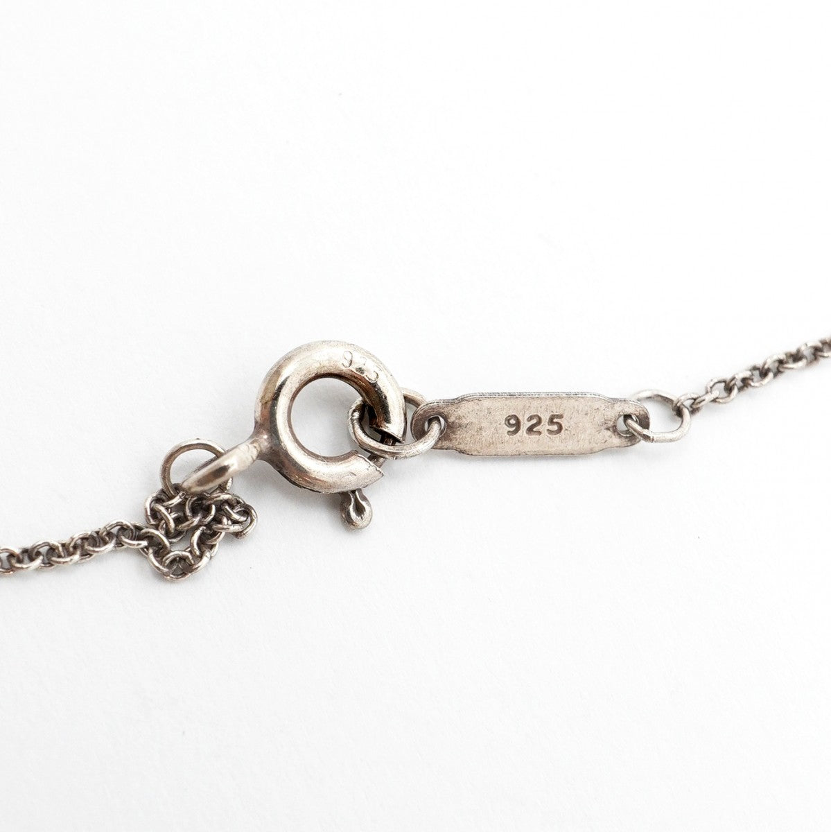 【6jgb0447-k】ティファニー ネックレス ノーツ/バー 1PD シルバー925 ダイヤモンド【中古】レディース