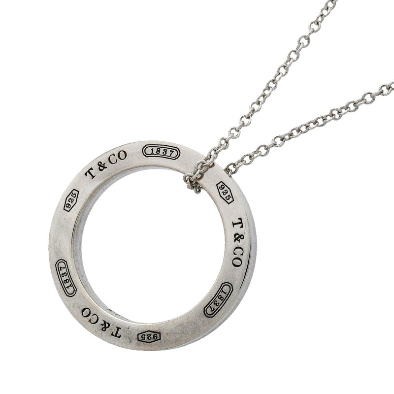 【6jgb0450-k】ティファニー ネックレス 1837/サークル シルバー925【中古】レディース