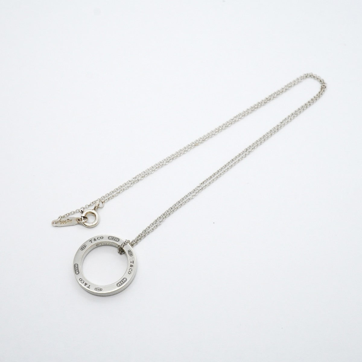 【6jgb0450-k】ティファニー ネックレス 1837/サークル シルバー925【中古】レディース