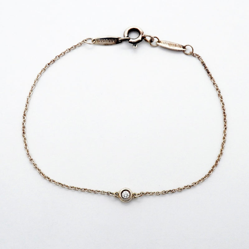 【6jgb0451-k】ティファニー ブレスレット バイザヤード 1PD シルバー925 ダイヤモンド【中古】レディース