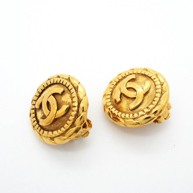 【6jgb0454-k】シャネル イヤリング ヴィンテージ ココマーク GPメッキ ゴールド【中古】レディース