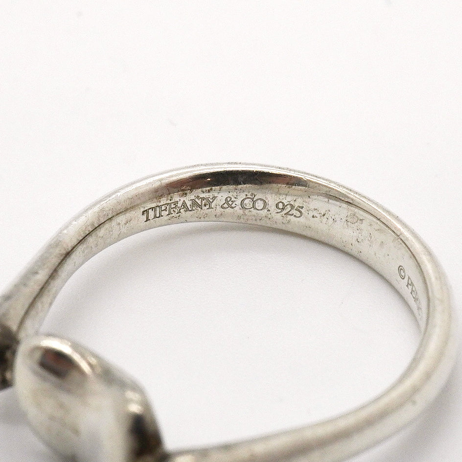 【6jgb0463-k】ティファニー リング ビーン シルバー925 9.5号【中古】レディース