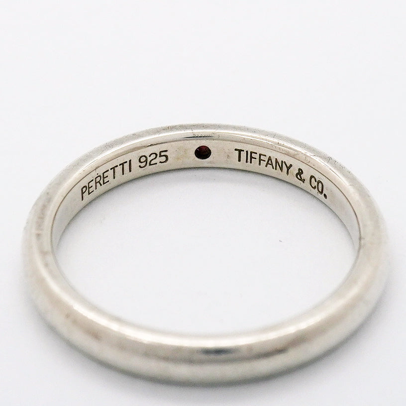 【6jgb0465-k】ティファニー リング スタッキングバンド シルバー925 ルビー レッド 12.5号【中古】レディース