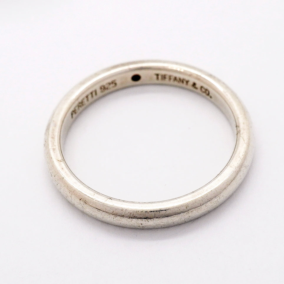 【6jgb0465-k】ティファニー リング スタッキングバンド シルバー925 ルビー レッド 12.5号【中古】レディース