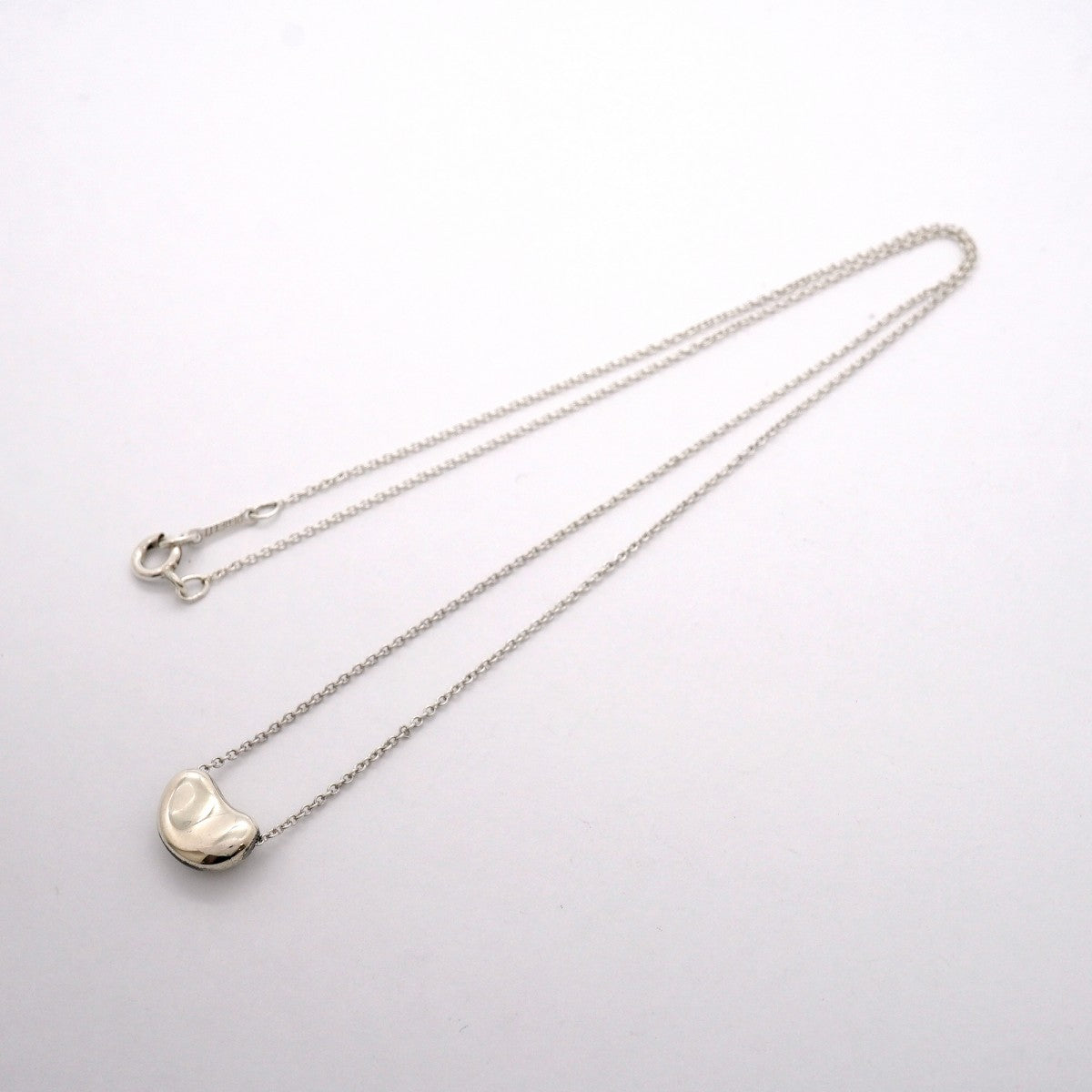 【6jgb0466-k】ティファニー ネックレス ビーン シルバー925【中古】レディース