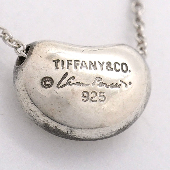 【6jgb0466-k】ティファニー ネックレス ビーン シルバー925【中古】レディース